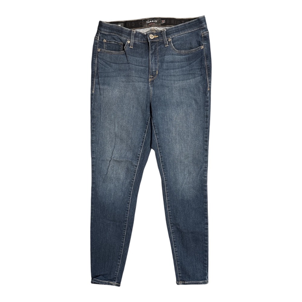 Torrid Premium Sky High Skinny Jeans Dark Wash Stretch Denim Womens 14R